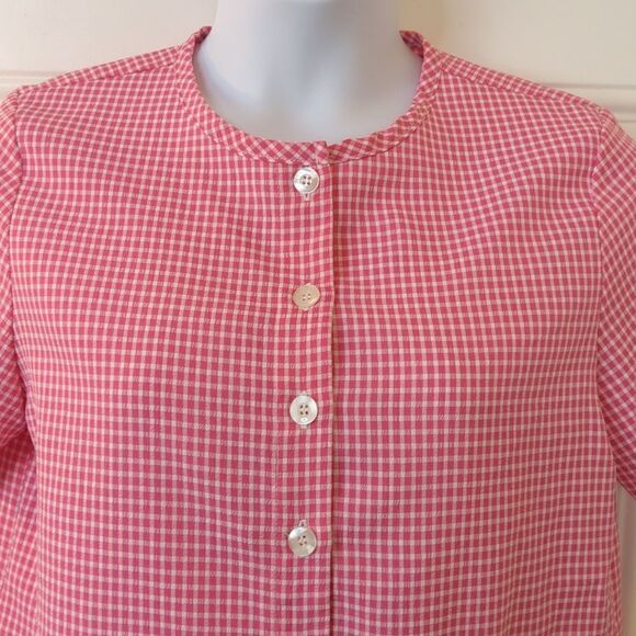 BonWorth fuchsia and white button front shirt with appliques - Picture 2 of 11
